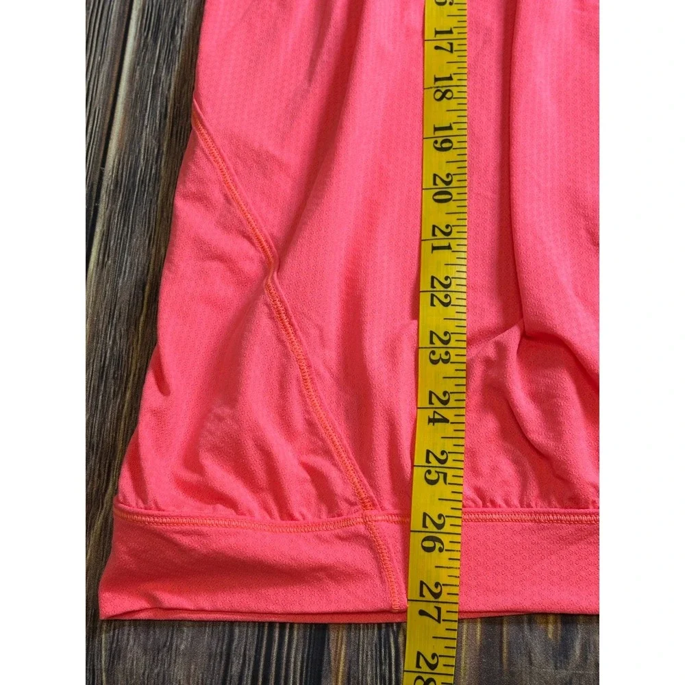 Lululemon Womens Coral Grey Sz 4 Athletic Tank Top Built In Bra Strap Activewear